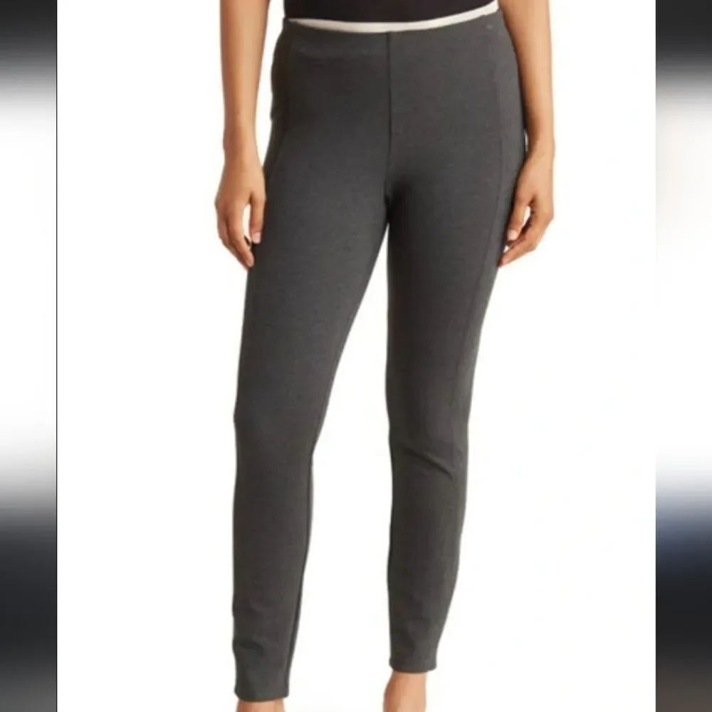 EUC Tahari Thick Charcoal Leggings